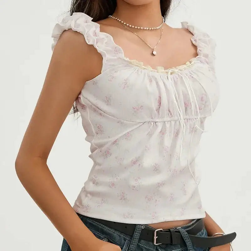 Y2k sexy lace tops for women summer clubwear