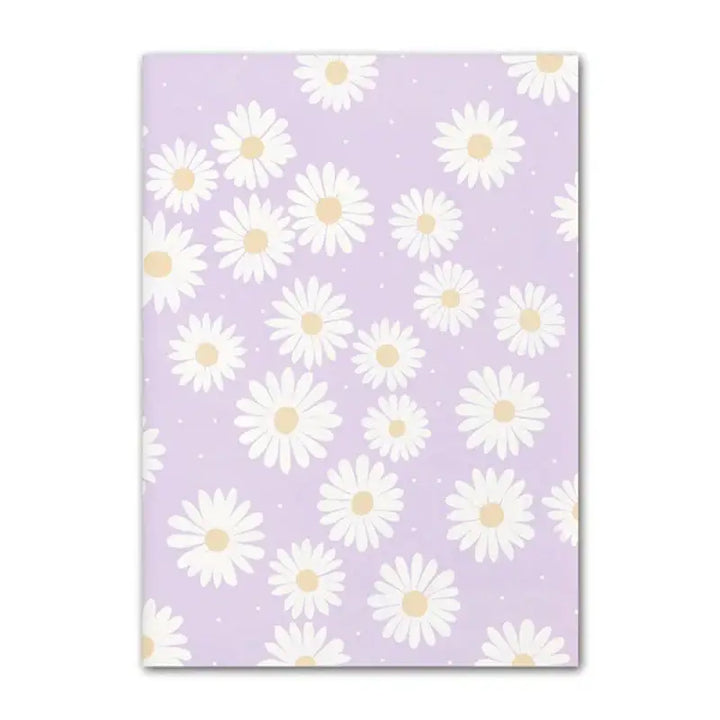 Pastel flowers canvas posters for danish aesthetic rooms - b / 5.9x7.9in / 15x20cm - decor