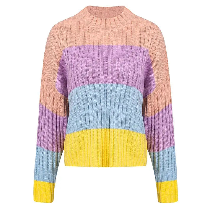 Pastel rainbow jumper - free size / multi - sweaters