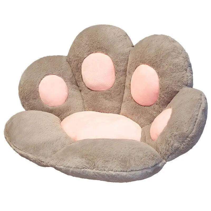 Paw shape cushion for aesthetic decor and comfort - gray