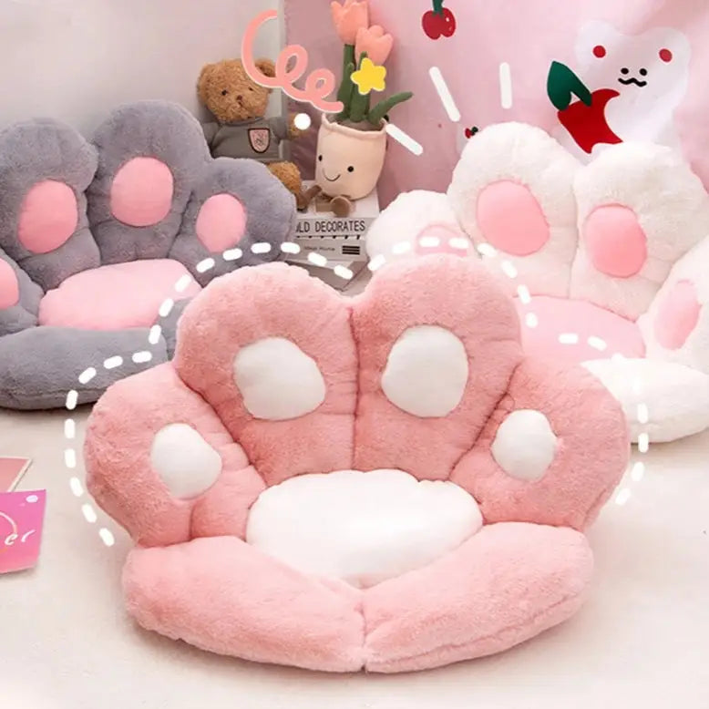 Paw shape cushion for aesthetic decor and comfort - pink