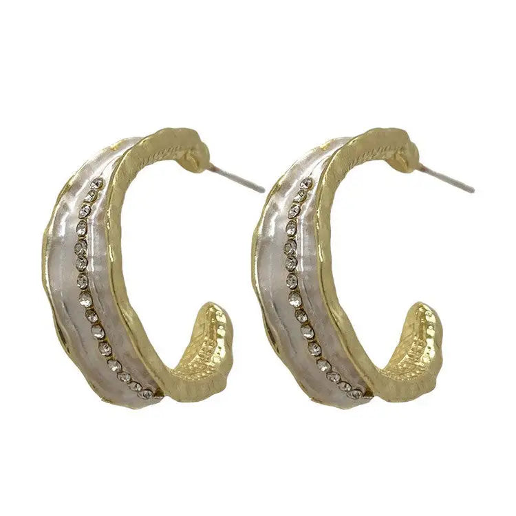 Pearl stardust earrings for your y2k coquette aesthetic outfit - standart / silver - earrings