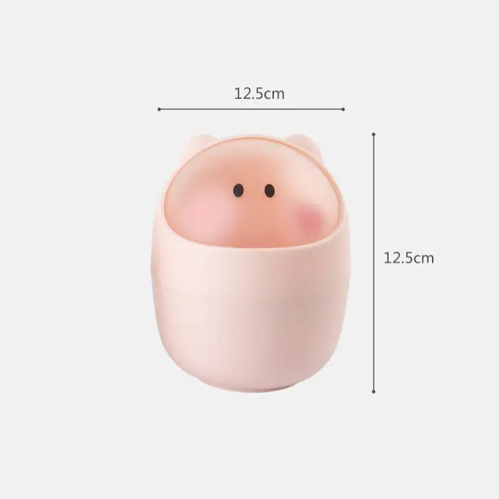 Cute piggy flip desktop bin for organizing your study space