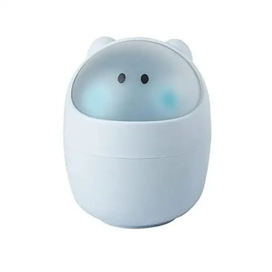 Cute piggy flip desktop bin for organizing your study space - blue