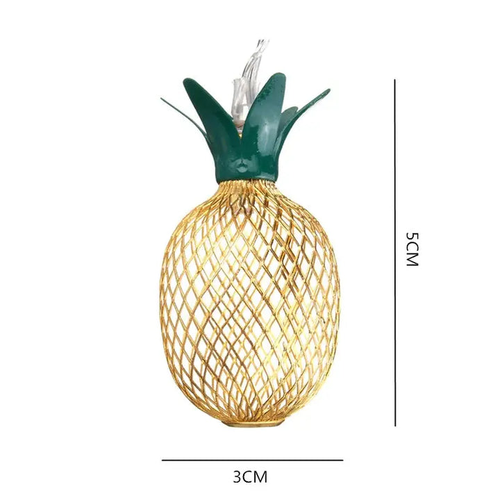 Aesthetic pineapple string lights for room ambiance