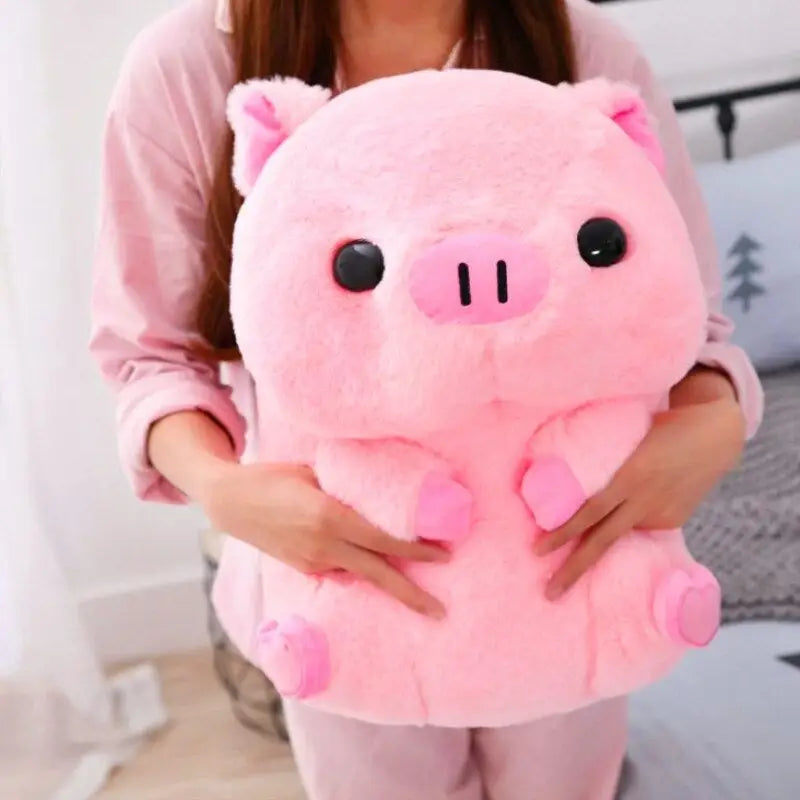 Pink piggy plushy for kawaii and anime aesthetic styles