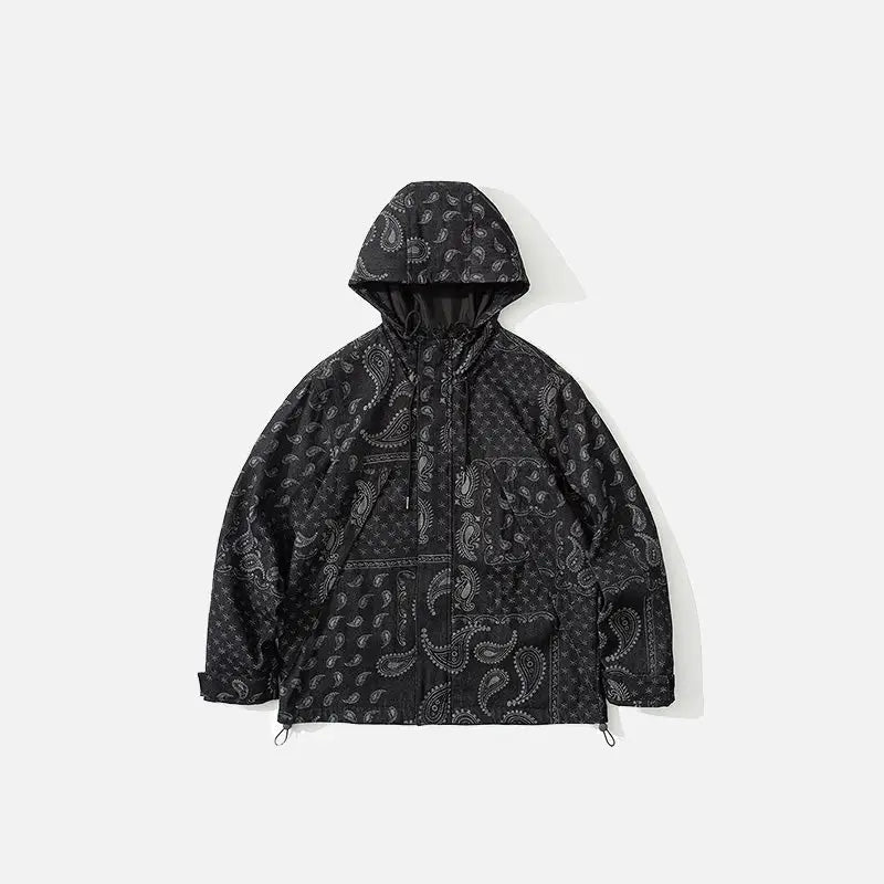 Plaid loose windbreaker jacket y2k - black / m - jackets