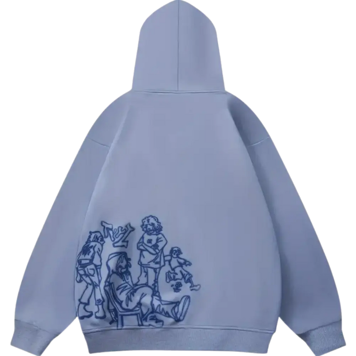 Playground hoodie persian blue y2k