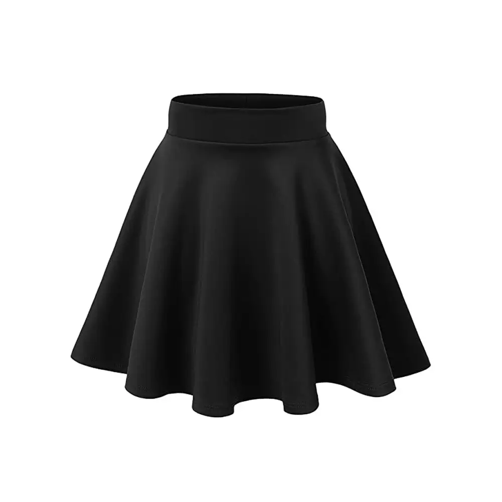 Plus size black elastic circle skirt - skirts