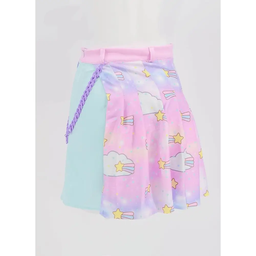 Plus size kawaii fairy kei chain pleated skirt - size skirts