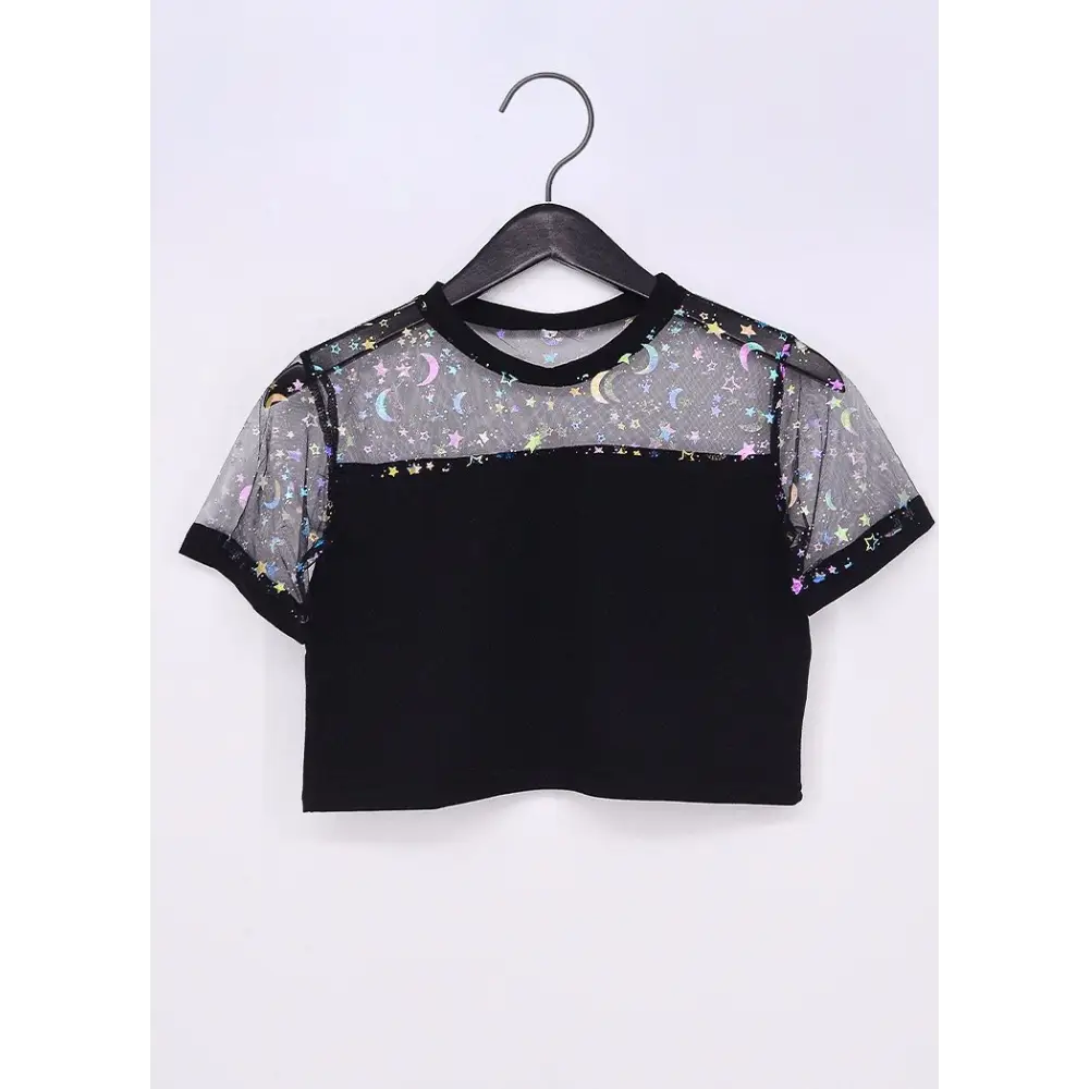 Plus size mystic nightfall crop top - plus size tops