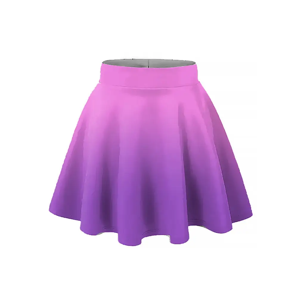 Plus size ombre circle skirt in y2k aesthetic style - 1x / pink-purple - skirts