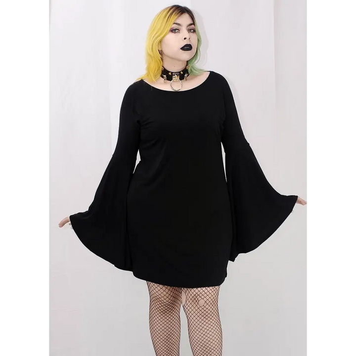 Plus size sabrina bell gothic dress - plus size