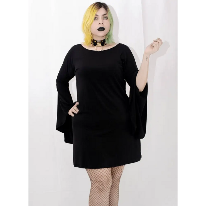 Plus size sabrina bell gothic dress - plus size