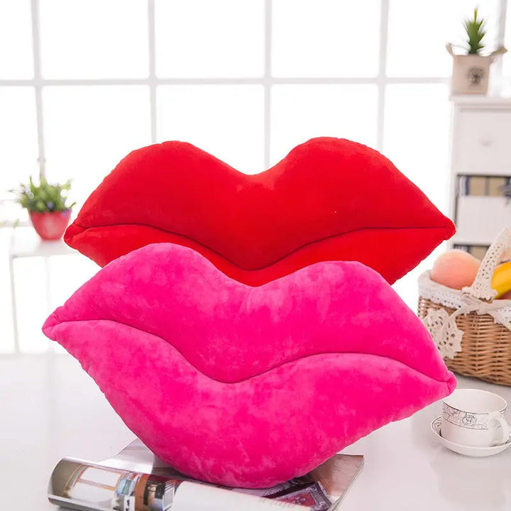 Aesthetic plush lips cushion for y2k and preppy style decor - chair & sofa cushions