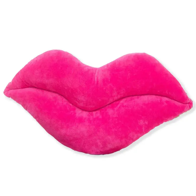 Aesthetic plush lips cushion for y2k and preppy style decor - pink / small - chair & sofa cushions