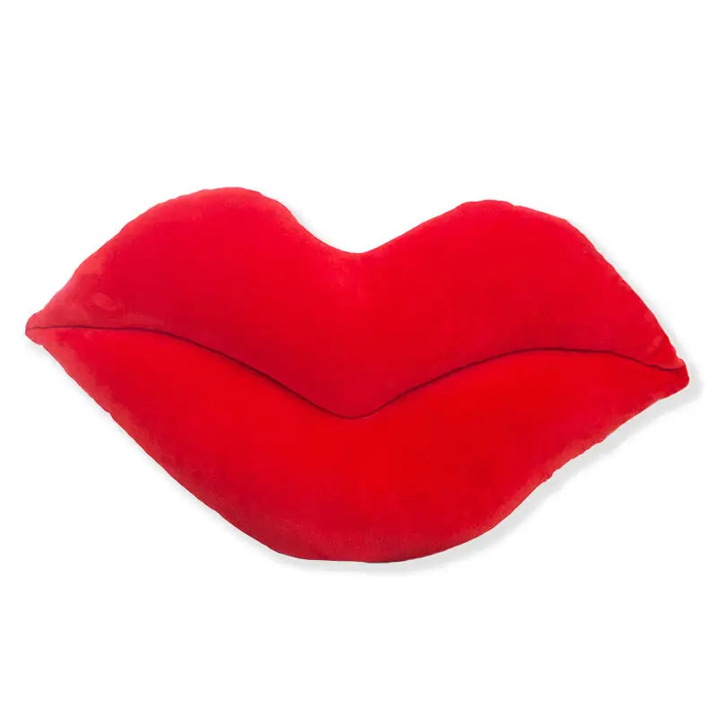 Aesthetic plush lips cushion for y2k and preppy style decor - red / small - chair & sofa cushions