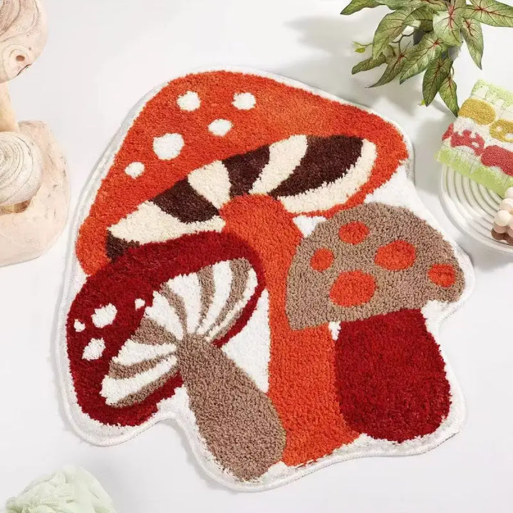 Poisonous mushroom rug