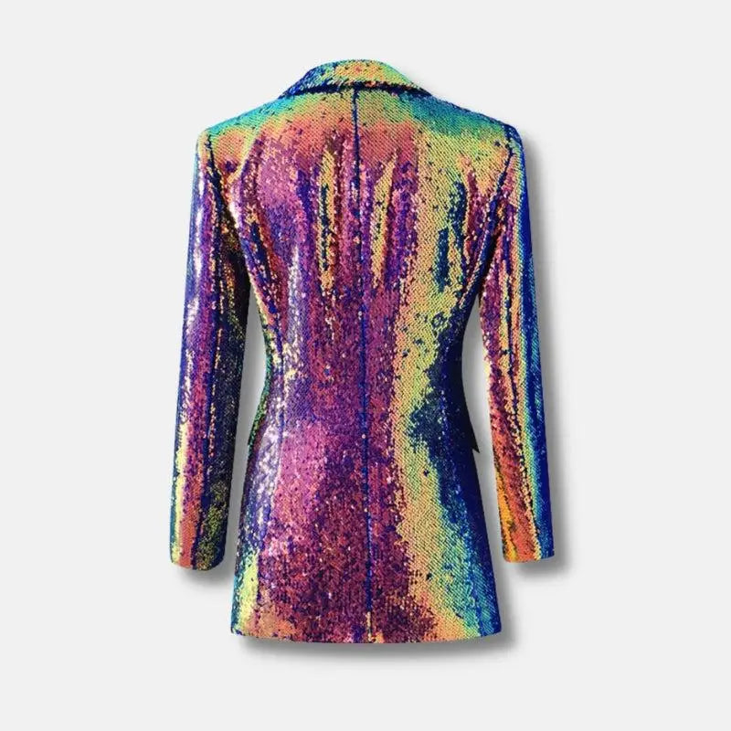 Premium sequin long blazer