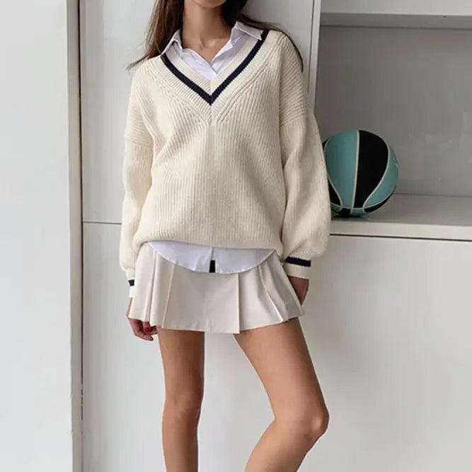 Preppy knit jumper - sweaters