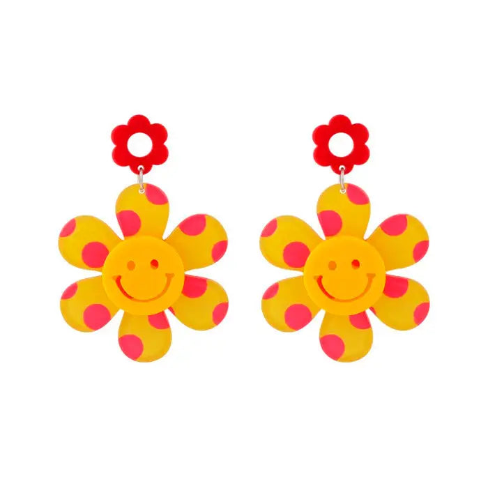 Pretty petal earrings - standart / yellow - earrings