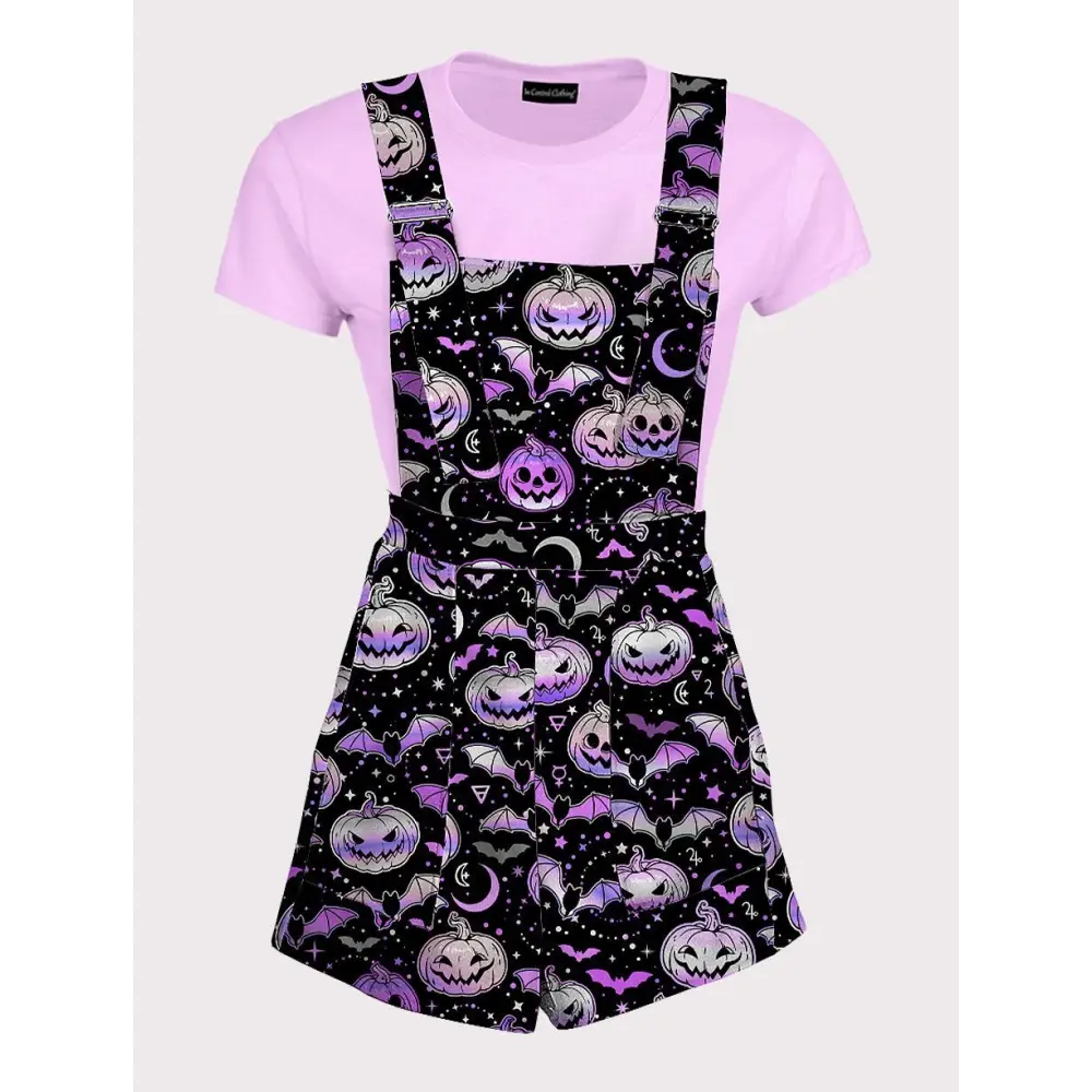 Pumpkin spooky fun overalls - xs