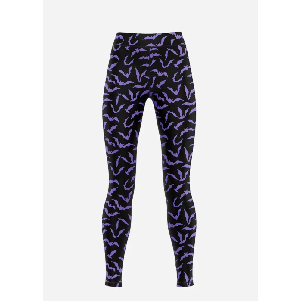 Purple bat leggings low rise - (invisible stitch) (l05)