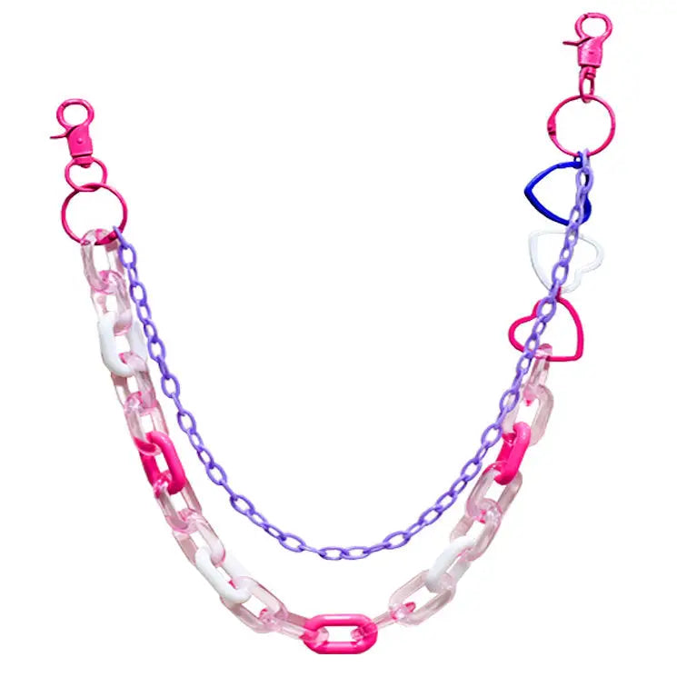 Purple hardcore lovers belt chain - standart / pink/lavender - belts