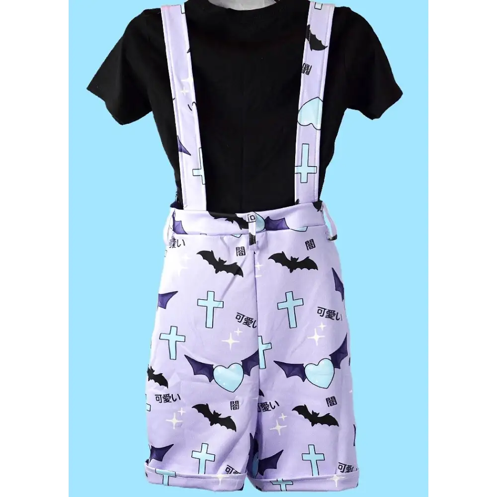 Queen darkness overall shorts - women overalls