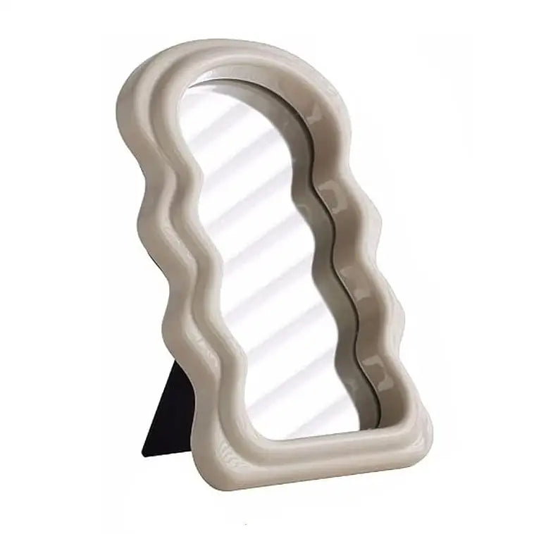 Quirk wave beauty mirror - beige