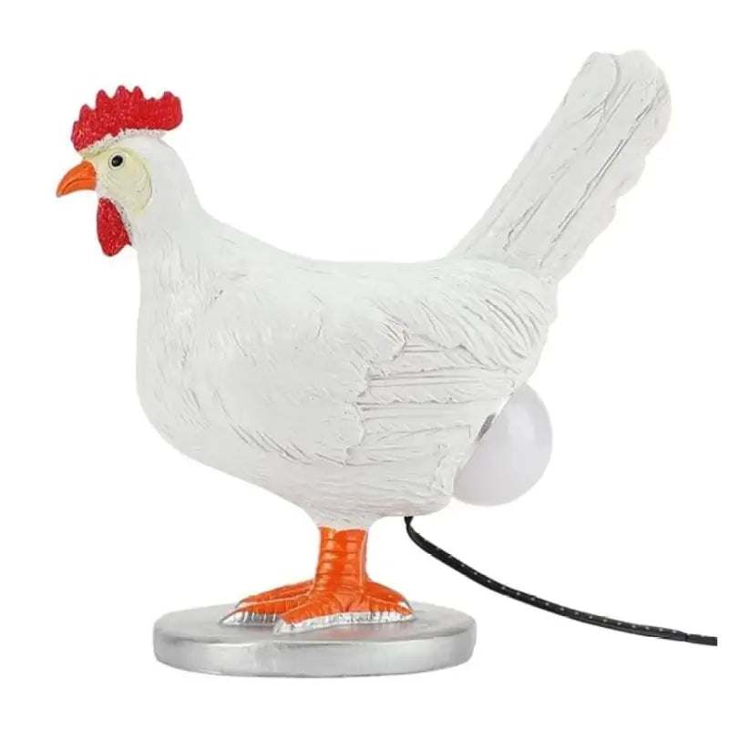 Quirky chicken lamp for a fun and playful room aesthetic