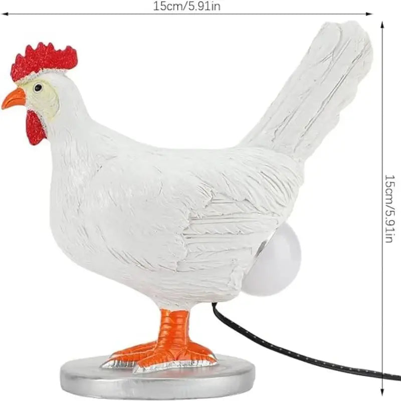 Quirky chicken lamp for a fun and playful room aesthetic