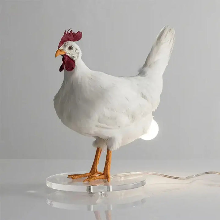 Quirky chicken lamp