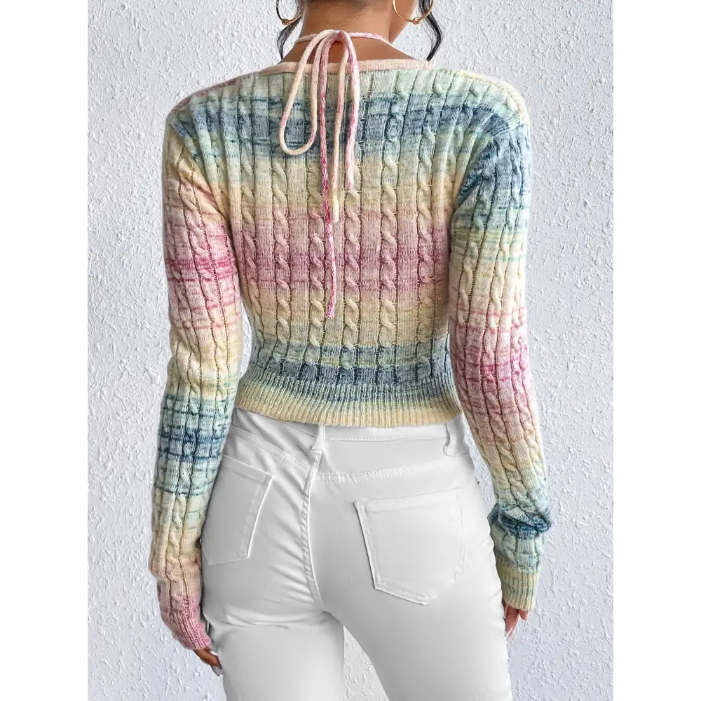 Rainbow crochet top