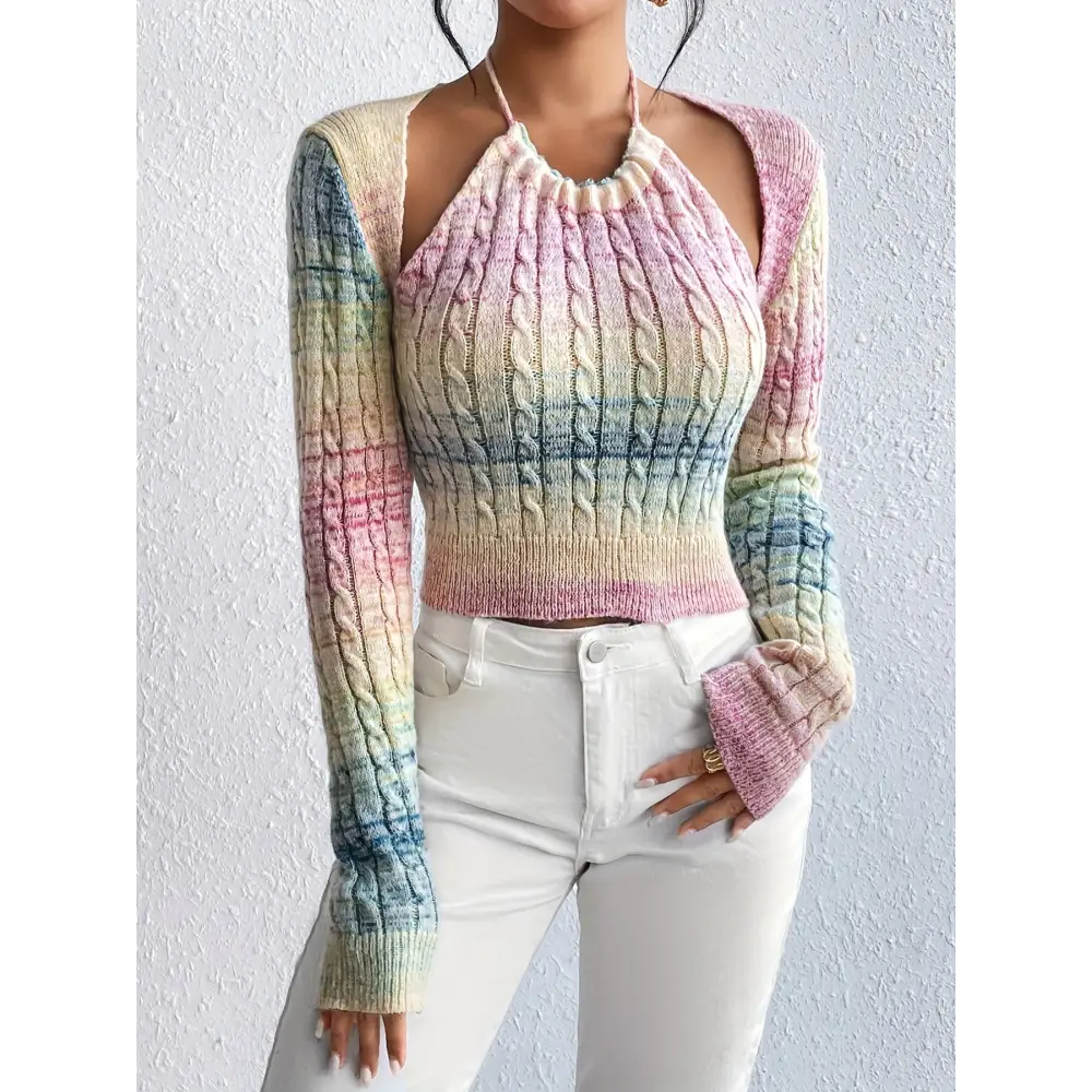 Rainbow crochet top - mix / s