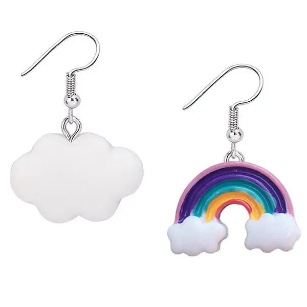 Rainbow n’ cloud earrings - standart - earrings