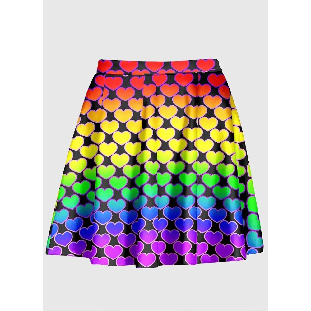 Rainbow skirt - xsmall-large / black - women skirts