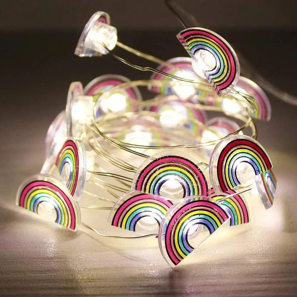 Rainbow string lights