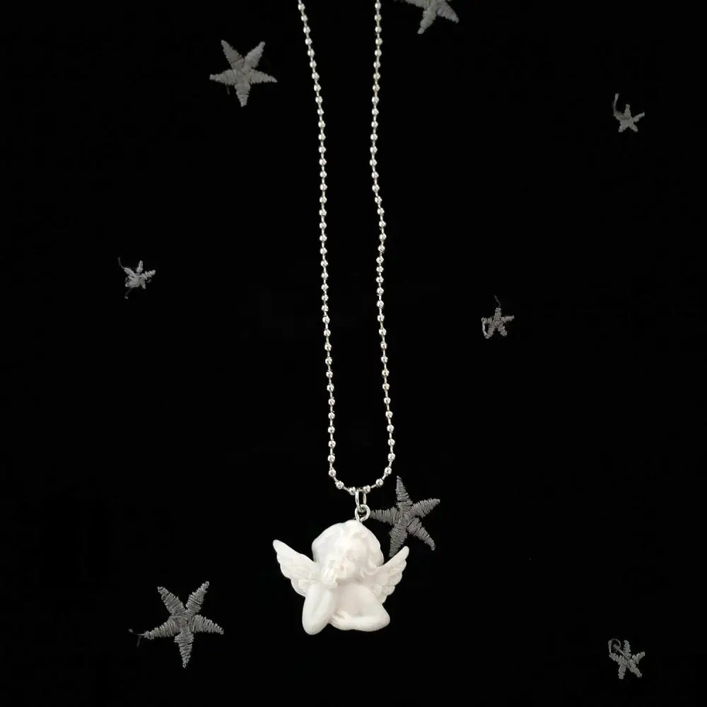 Raphael angel necklace - standart / white