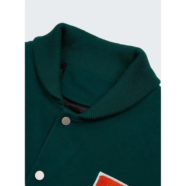 Ready embroidery green varsity jacket y2k - varsity jackets
