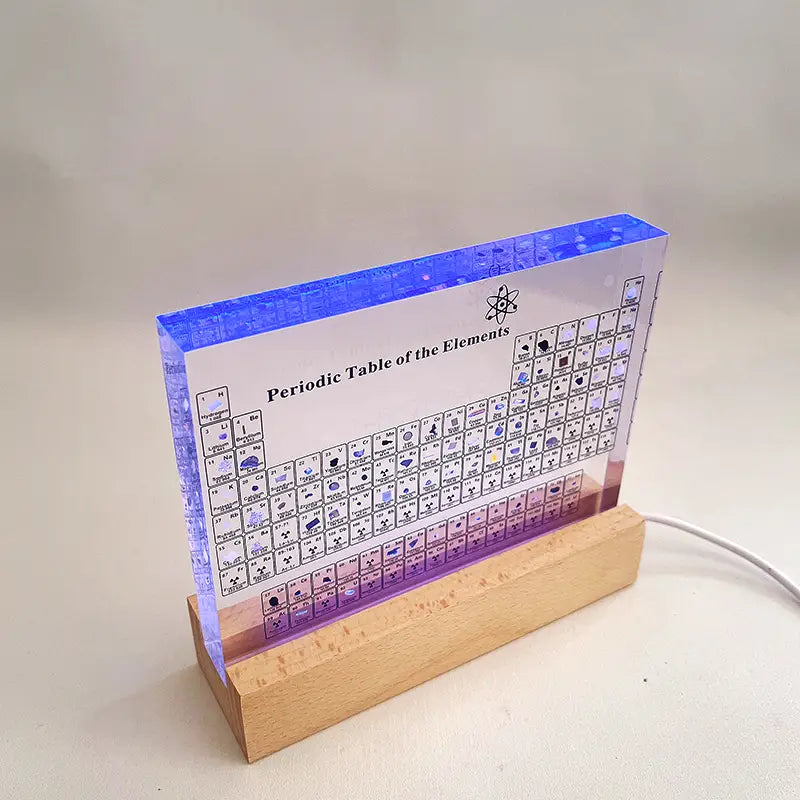 Real elements periodic table - color change light set