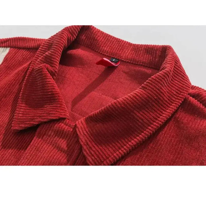 Red splicing varsity jacket y2k - varsity jackets