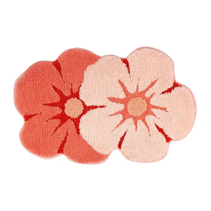 Retro flowers rug for quirky aesthetic room decor