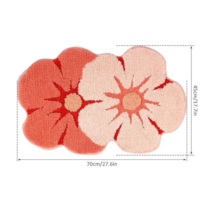 Retro flowers rug for quirky aesthetic room decor