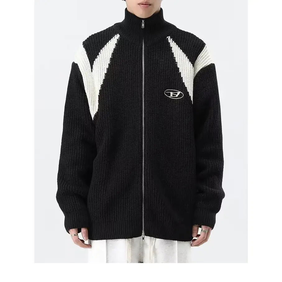 Retro loose knitted jacket y2k - jackets
