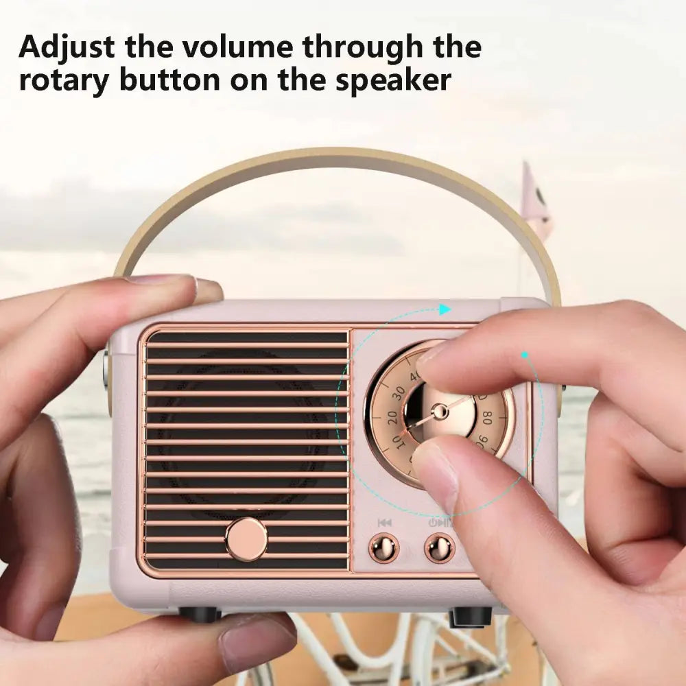 Retro sound mini bluetooth speaker for clear on-the-go