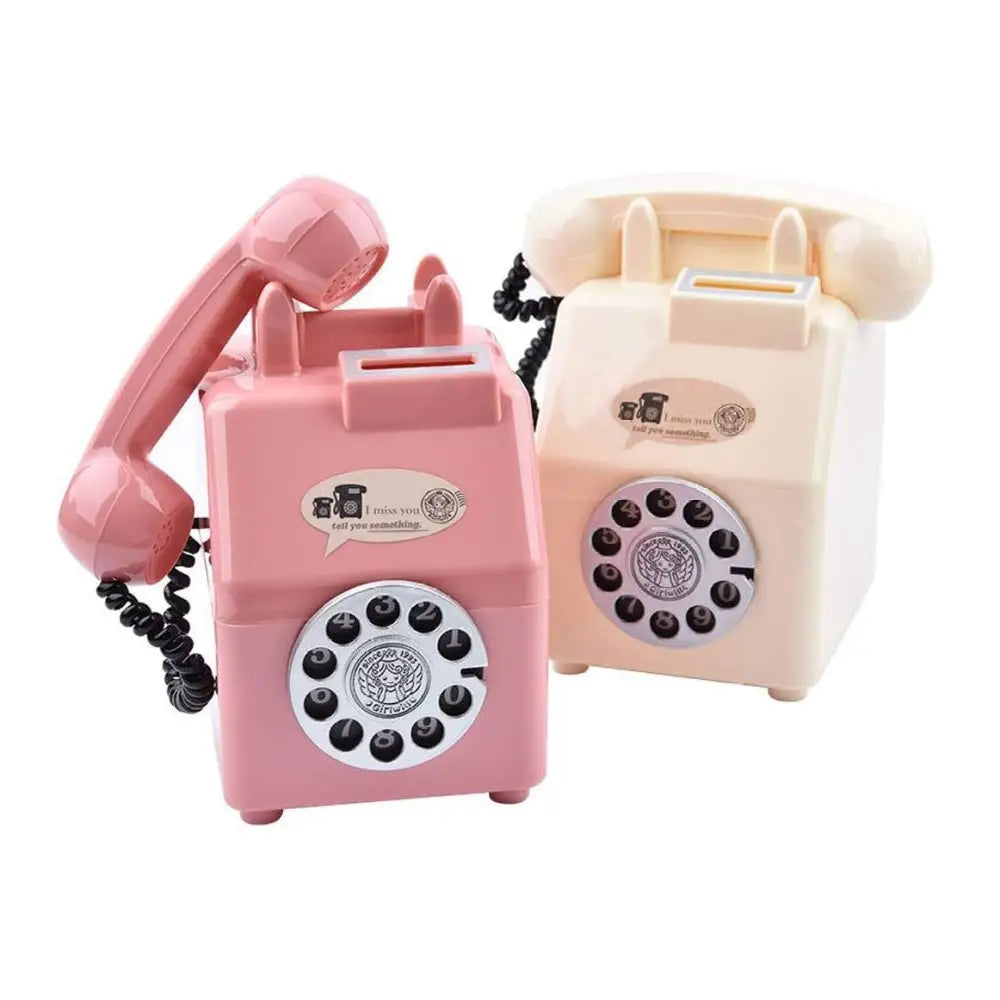 Retro telephone money box for aesthetic room decor