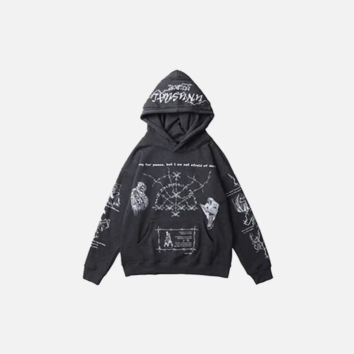 Ritual hoodie y2k - grey / m - hoodies