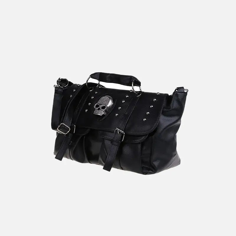 Rivet skull gothic shoulder bag y2k - handbags