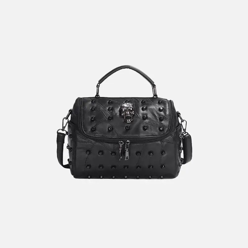 Rivet skull gothic shoulder bag y2k - type c - handbags